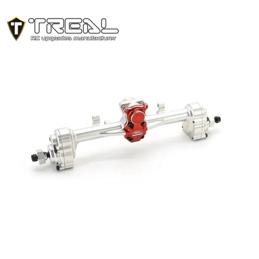 TREAL SCX24 Rear Portal Axles Complete Kit, Aluminum 7075 CNC Machined Axle Housing for Axial 1/24 SCX24