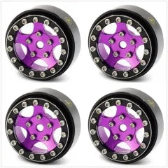 Treal 1.0 Beadlock Wheels(4P-Set) for Axial SCX24 with Brass Rings Weighted 22.4g-B Type