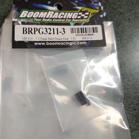 BOOM RACING 32p 11T 3.175 STEEL PINION