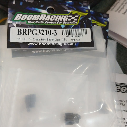 BOOM RACING 32P 10T 3.175 STEEL PINION