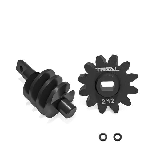 Treal Axial SCX24 Steel Gears Overdrive OD Differential Gears 2/12T