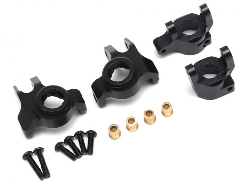 Boom Racing AR44 Wide Angle Steering Knuckle & C-Hub Carrier Set Black for Axial SCX10 II