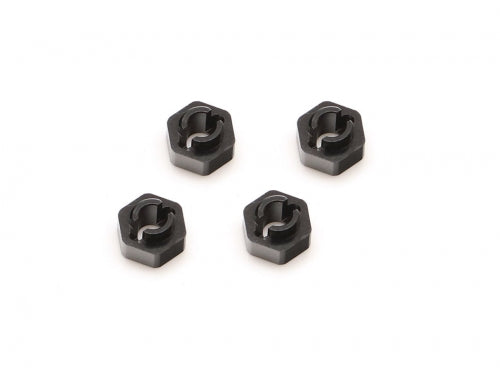 Boom Racing Aluminum Hex for 1.0" Beadlock Wheel (4) Black